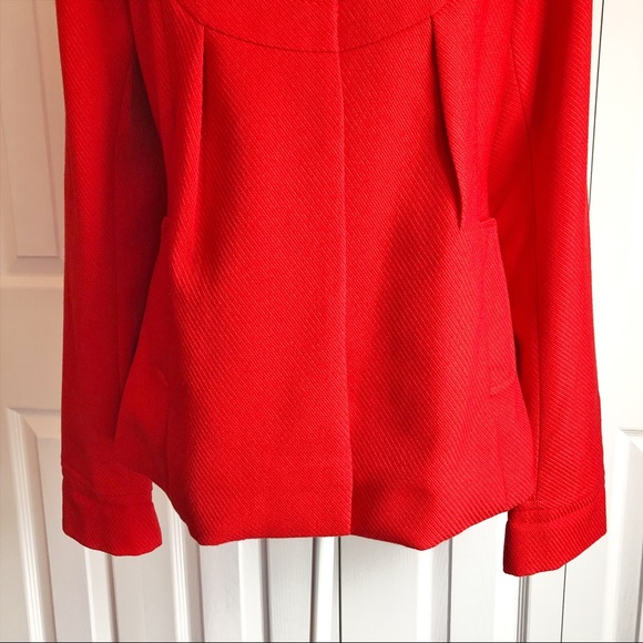 Jonesy Red Lightweight Long Sleeve Toggle Button Jacket Med - Picture 7 of 16